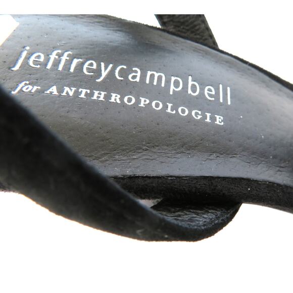 JEFFREY CAMPBELL Honolulu Floral Suede Ankle Strap Sandals Sz 7.5 - Picture 10 of 14